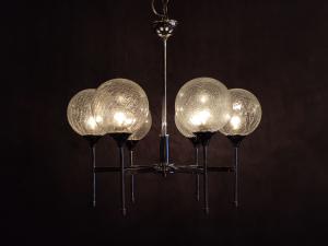 Germany Space Age Chrome Chandelier 6灯