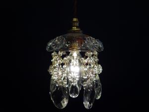 Czechoslovak crystal pendant lamp 1灯 ＊50mm/Clear