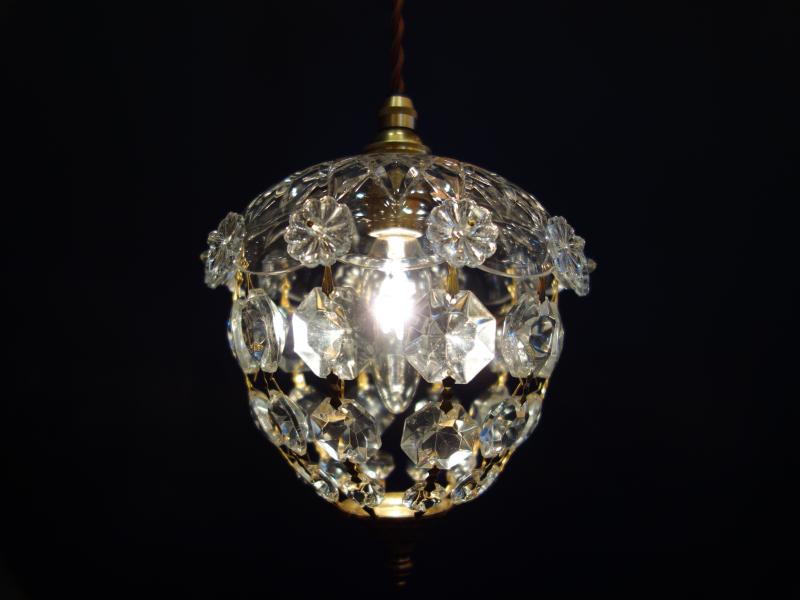French crystal grape dome chandelier 1灯