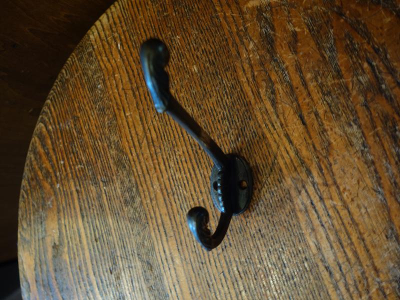 black hat coat hook