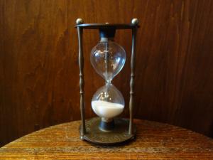 Italian brass hourglass