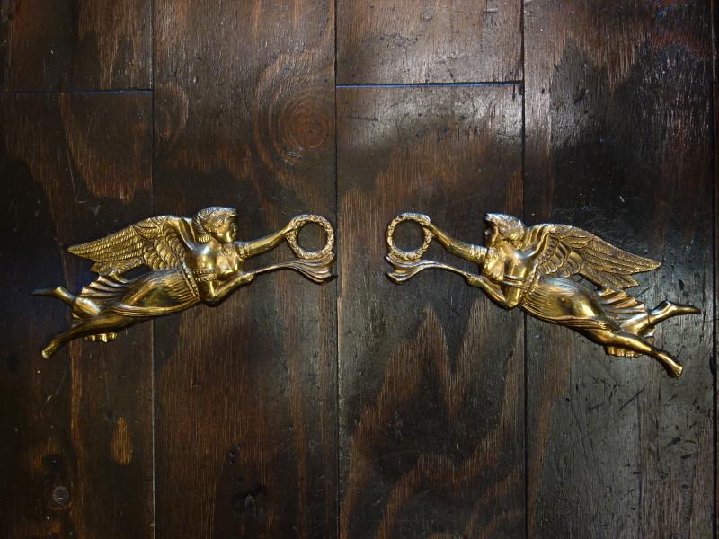 Italian brass ANGEL wall ornament *PAIR*