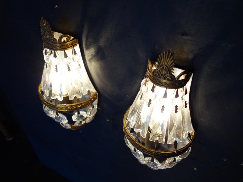 ウォールランプ アンティーク・ヴィンテージ LCB 0662 French brass wall lamp 1灯 *SET of 2(5)