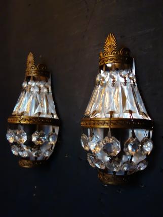 ウォールランプ　アンティーク・ヴィンテージ　LCB 0662　French brass wall lamp 1灯 *SET of 2（C2）