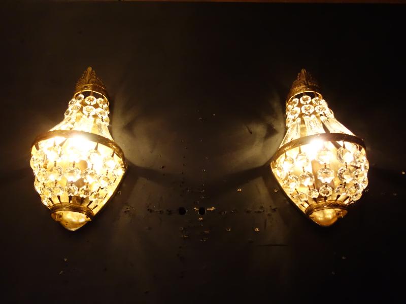 ウォールランプ アンティーク・ヴィンテージ LCB 0663 French brass wall lamp 1灯 *SET of 2(3)