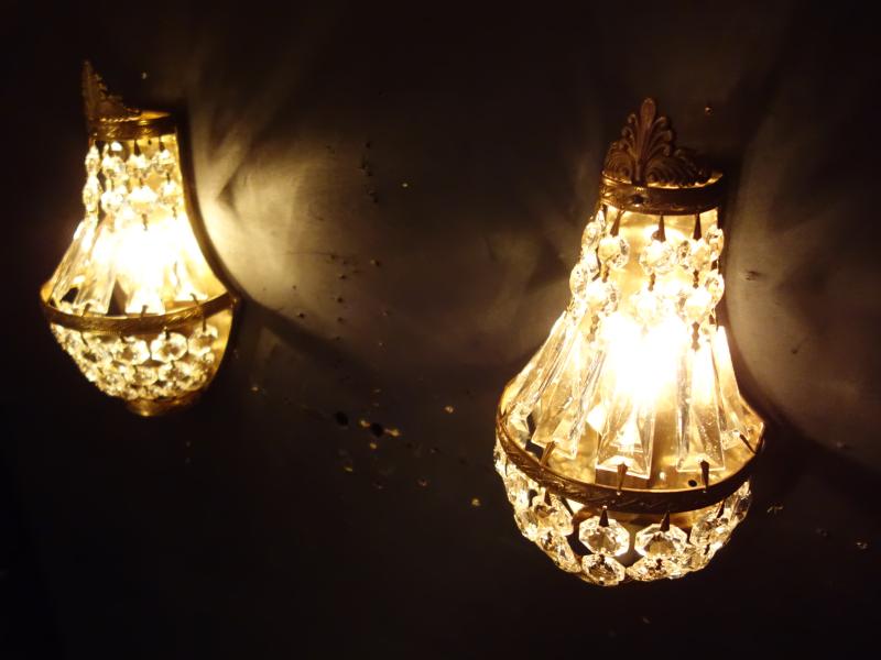 ウォールランプ アンティーク・ヴィンテージ LCB 0663 French brass wall lamp 1灯 *SET of 2(4)