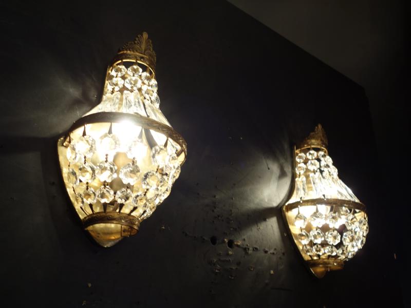 ウォールランプ アンティーク・ヴィンテージ LCB 0663 French brass wall lamp 1灯 *SET of 2(5)