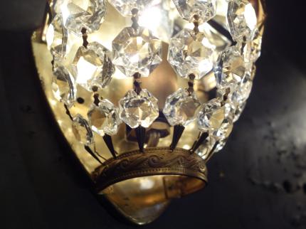 ウォールランプ　アンティーク・ヴィンテージ　LCB 0663　French brass wall lamp 1灯 *SET of 2（C1）