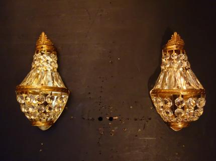 ウォールランプ　アンティーク・ヴィンテージ　LCB 0663　French brass wall lamp 1灯 *SET of 2（C3）