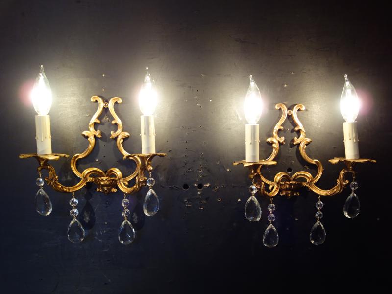 French brass wall lamp 2灯 *SET of 2