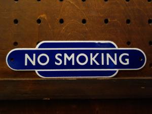English navy NO SMOKING sign plate