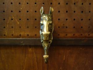 Italian brass horse wall hook