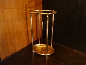 Italian brass oval umbrella stand