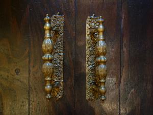 Italian brass door handle SET of 2
