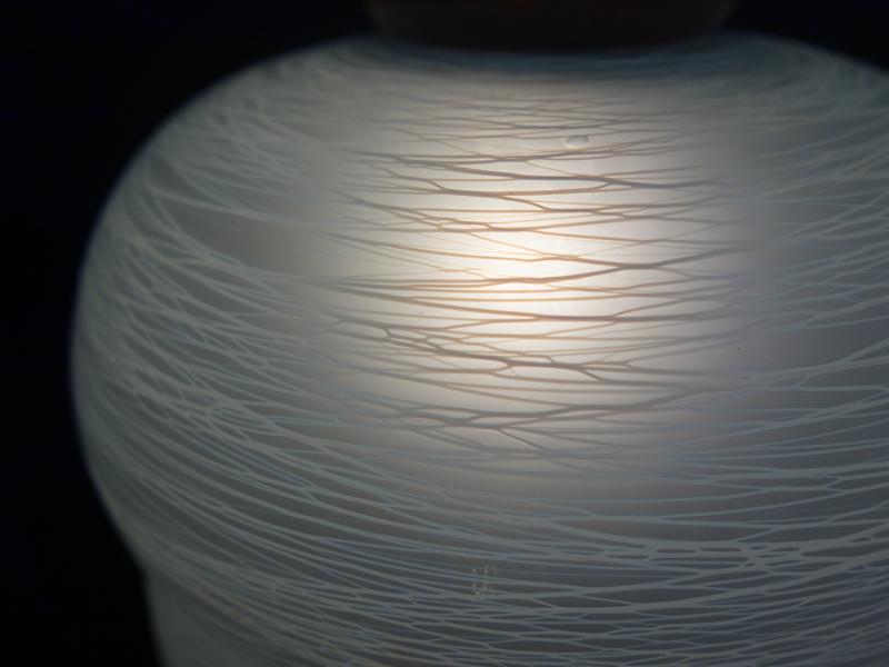 北欧系ホワイト糸巻きガラスシェードペンダントライト LCH 1304(5)
