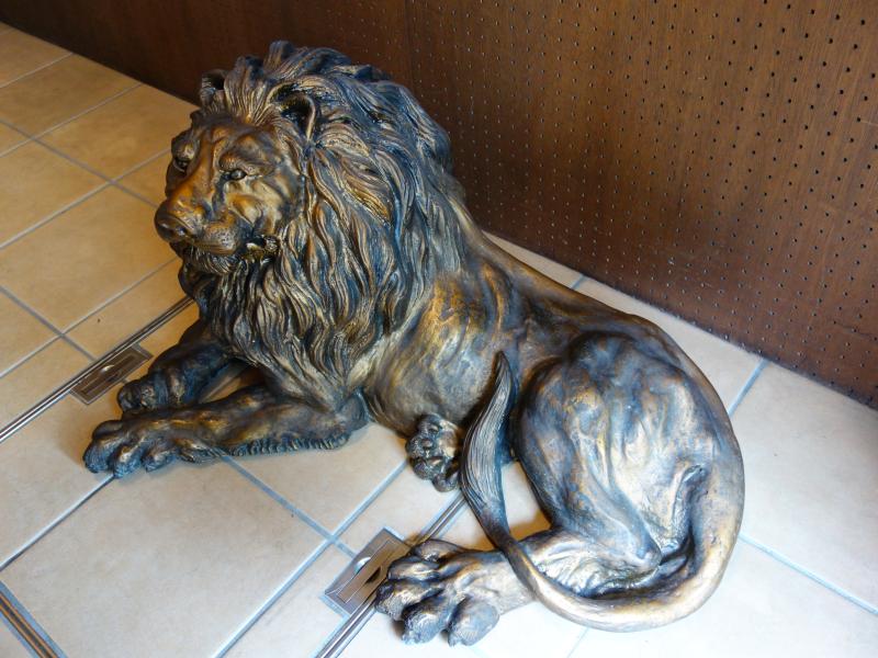古色ライオン 獅子置物 LCM 7858(4)