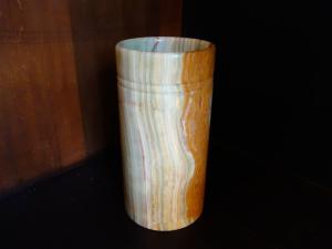 Italian onyx marble umbrella stand