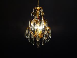 French gold leaf chandelier 3灯