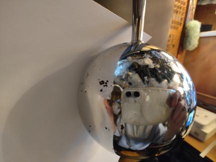 スペースエイジランプ　アトミックモダンペンダントランプ　クロムメッキシルバーフレームシャンデリア　USH 1234（C3）