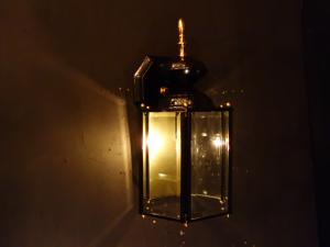 Italian black porch lantern 1灯