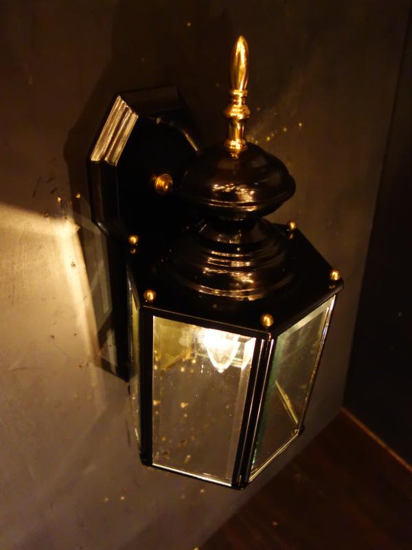 レトロ壁ランプ ブラック系ランタンウォールランプ LCB 0669(4)