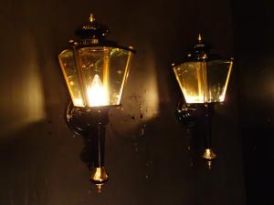 Italian black porch lantern 1灯 *SET of 2