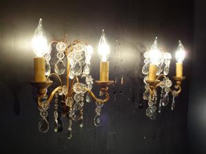 French gold leaf wall lamp 2灯 *SET of 2