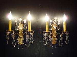 French brass wall lamp 2灯 *SET of 2